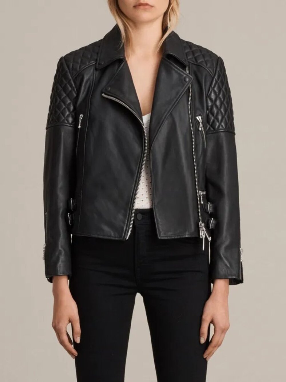 All Saints Leather Biker Jacket